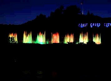 Musical fountains colorful