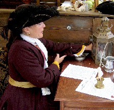 Mary writing letters