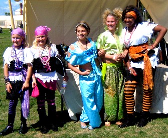 A group of young girls