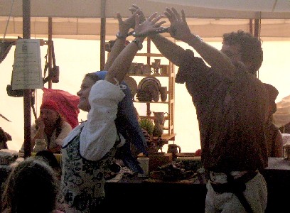 Jen shows off shackles at Sailor's Divvy