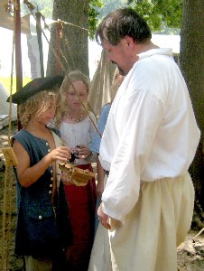 Dan Needham and Bradley with the action figure Dan Made