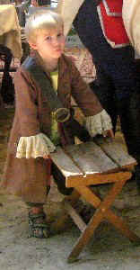 Young boy in pirate coat