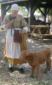 Aimee Graves and calf