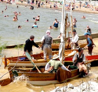 Manning the boats Paynetown 2009