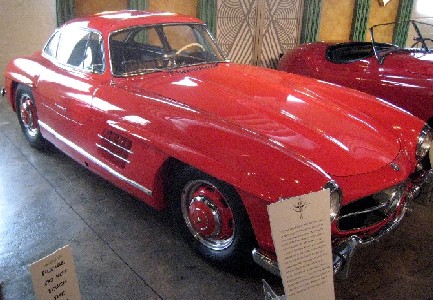 Orange Mercedes 300 SL Gullwing in Auburn Museum