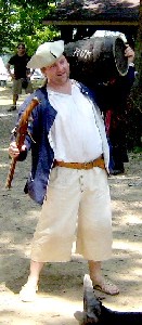 Michael Bagley taking swag