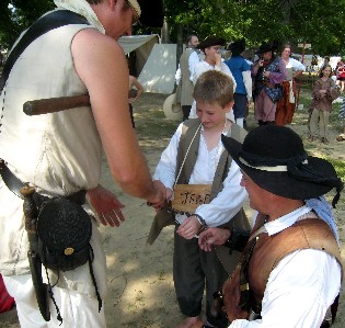 Miles clapped in irons