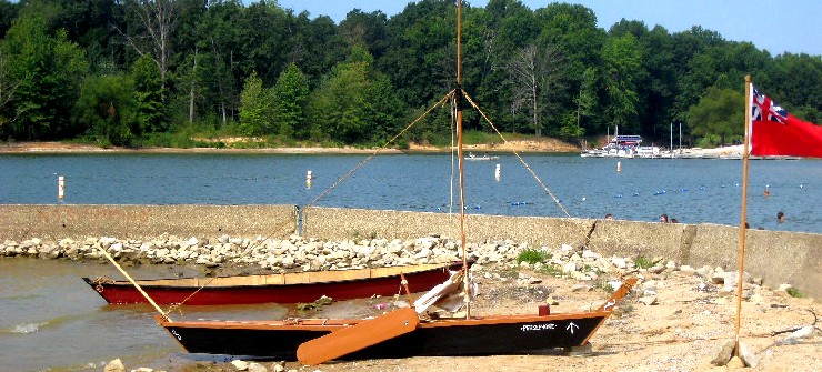 The Persephone and red boats
