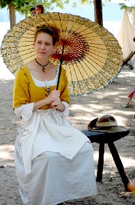 Parasol girl Krista Graves