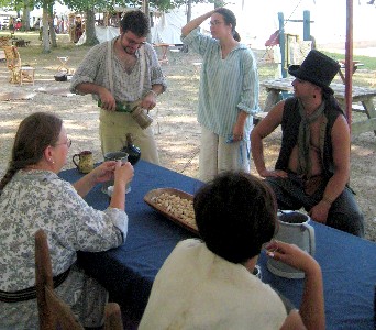Folks in the food tent 1