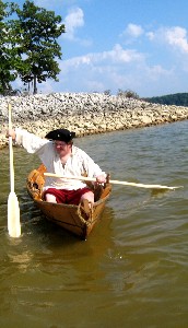 Jay Babcock getting out his oars