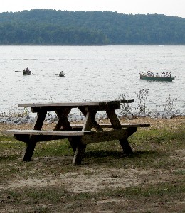 Pirate Boats on lake at Paynetown 1