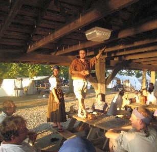 Nathanael auctioning Chole's coffee