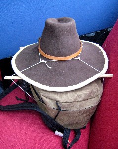 The Patrick Hand Original strapped to my pack