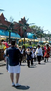 The parade approaching 1