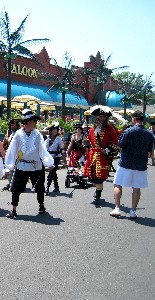 The parade approaching 2