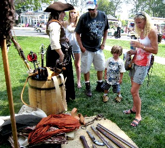 Trish explaining a display