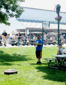 Guy in the park staring into the sky