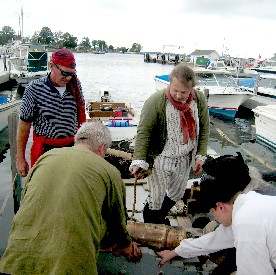 Unloading the Cannon Barge