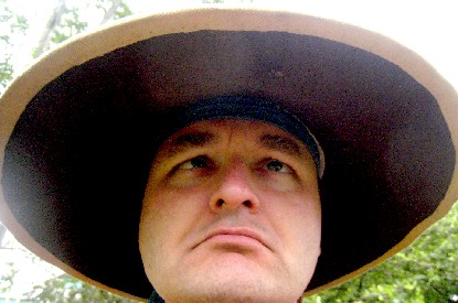 Mission Looking at Fish Fly on Hat