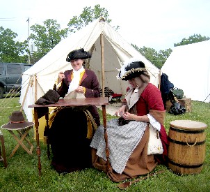 Mary Diamond and Her Servant Bess in Camp