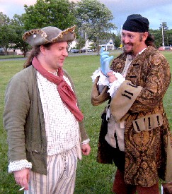 Shannon presenting Michael with the glove