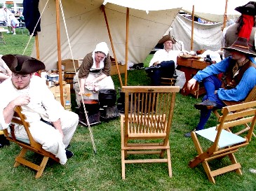 Sitting Around the Cooking Tent