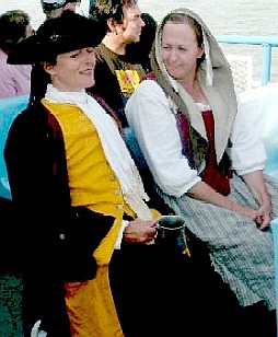 Mary Diamond and Lisa on the ferry