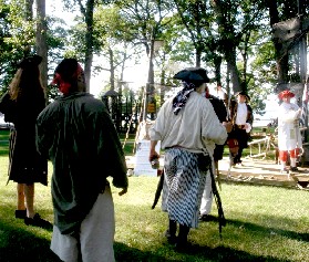 The pirates gather to listen