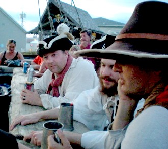 The crew talking about serious stuff