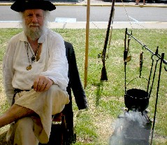 Mark guards the cooking implements