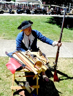 Dan and his weapons table
