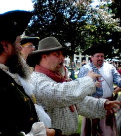 Michael explaining the battle plan