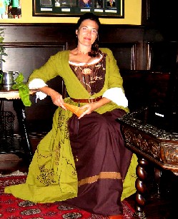 Mary poses in the Room