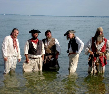 Pirates in the water of Lake Erie