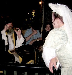 Clint looking at Lisa