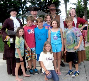 Family Posing with the Crew