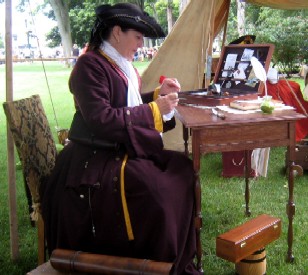 Mary Diamond at her Table