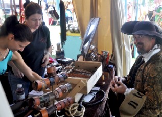 Shanon waiting on customers