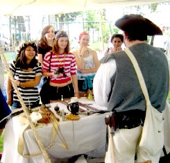 George Talking to a Group of Girls
