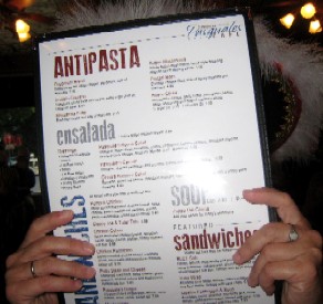 Pasquales' Menu