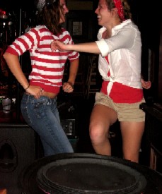 Not Stripey Girl and Friend Dancing