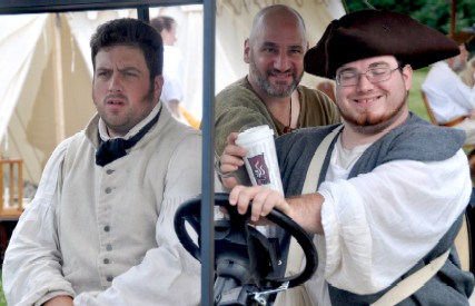 George, Stephen and Bryan in the Golf Cart