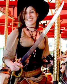 Clare on the Merry-Go-Round