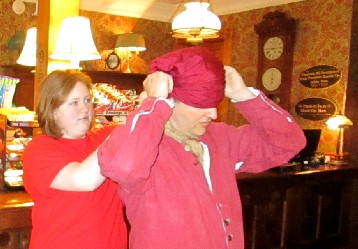 Chelsey Tying Mission's Scarf 1