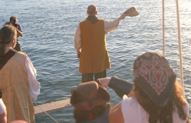 William preparing to Walk the Plank