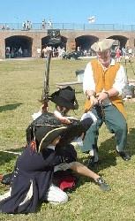 William pulls them to the ground