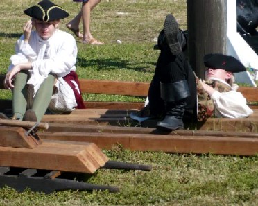 Abigail and Sarah laying around