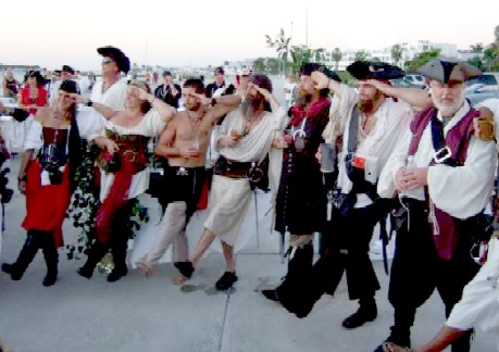 Pirates line dancing