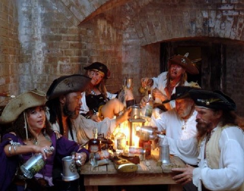 Scurvy pirates in the pub